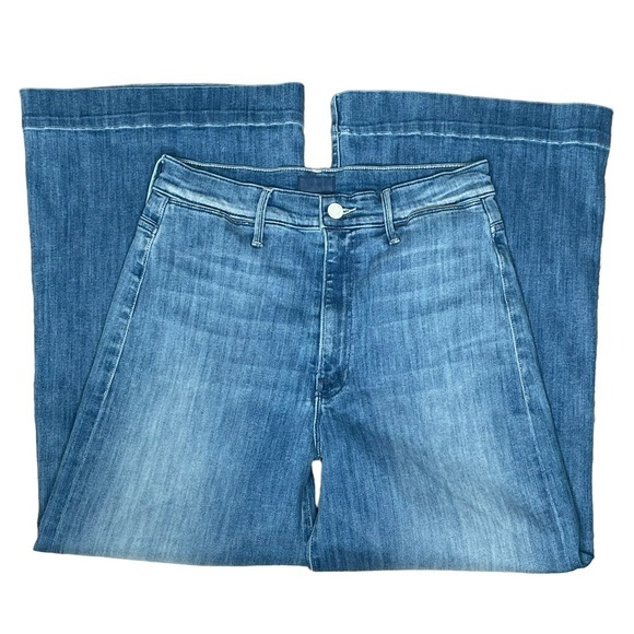 MOTHER Blue Wide-Leg Jeans - Picture 5 of 15